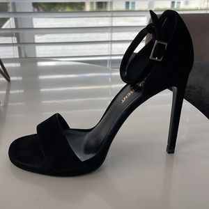Saint Laurent Black Amber 105 Velvet Sandals